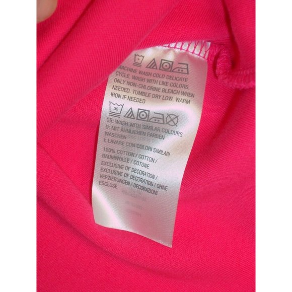 Isaac Mizrahi Live! Essentials Cotton Top M Pink 3/4 Sleeve Curved Hem - Picture 5 of 7